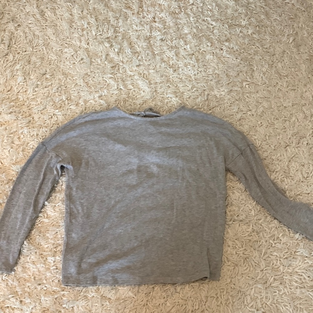 Grey topshop sweater with back detail